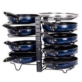 Soporte Para Ollas Y Sartenes Ajustable,Estante Para Ollas,Tapas Y Sartenes,9 Niveles Organizador De Ollas 3 Modos De Montaje,Para Encimera De Cocina 