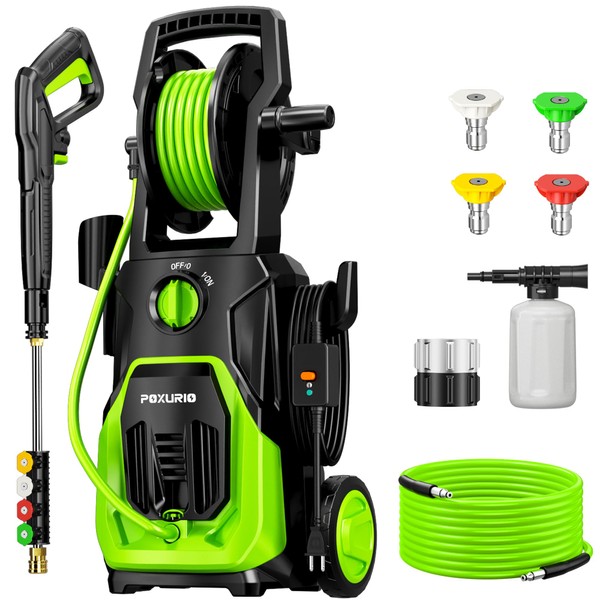 POXURIO Electric Pressure Washer, 4000PSI 2.8 GPM Power Washer with