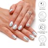 MOLILON 22 PCS Semi Cured Gel Nail Strips (Metallic Laser
