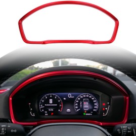 CKE for Honda Civic 2025 2024 2023 2022 Car Interior Dashboard Cover Frame Center Console Cover Trim for Honda Civic Accessories -Red