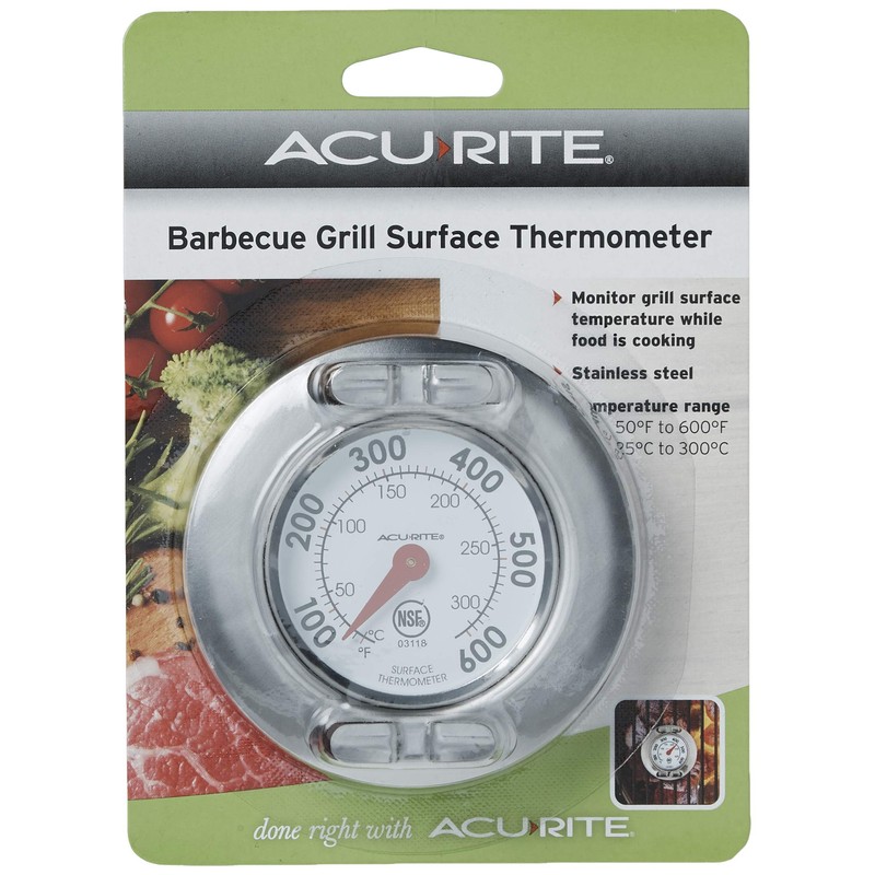 AcuRite 3118 Stainless Steel Grill Surface Thermometer