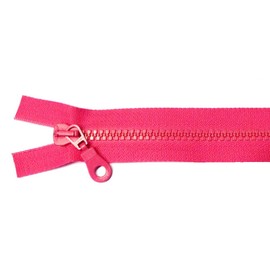 Plastic Zip Separable for Jackets 60 cm Pink