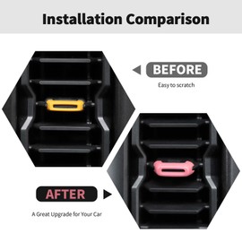 RT-TCZ Center Console Air Conditioner Adjustment Vent Trim Cover Decoration Interior Accessories for Ford Bronco 2021 2022 2023,Pink