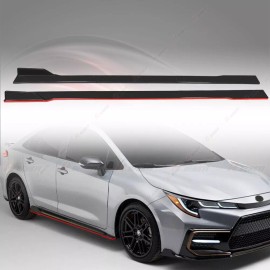 MTD For Toyota Corolla 2020-2021 SE XSE LE XLE Side Skirt Winglet Lip Red Style