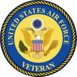 AIR FORCE VETERAN BUMPER STICKER LAPTOP STICKER ROUND WINDOW STICKER