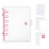 zenoco Sealing Book, Transparent Binder for Girls, A7, 6 Holes,