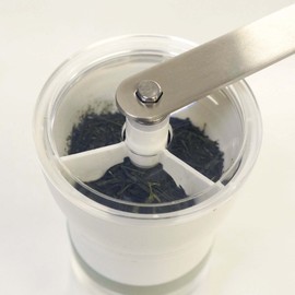 HARIO OMC-1-SG Tea Mill Chako, White, 5.4 x 2.5 x 6.7 inches (13.7 x 6.4 x 17.0 cm)