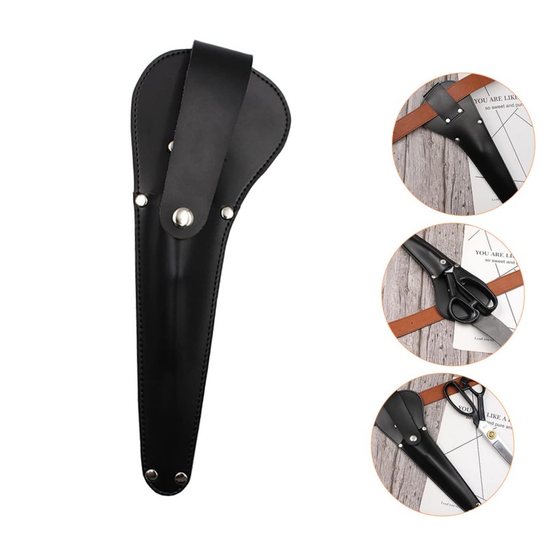 TEHAUX 2pcs Leather Scissor Cover Pouch Portable Scissor Storage Bag