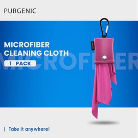 Microfiber Cloth & Glasses Wipes (1 Pack) Lens & Glasses Cleaning Cloth - Eyeglass Cleaner - Camera Lenses & Gadget Delicate Screens - Pink