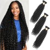CAZSYSDD Deep Wave Bulk Hair for Braiding 22 inch No