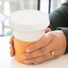 NOLITOY 150pcs Disposable Paper Cup Cover, 3.14 inches Recycled Drinking