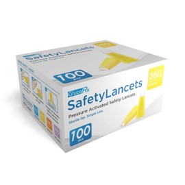 GlucoRx Safety Lancets Total 100, 26 g/1.8 mm