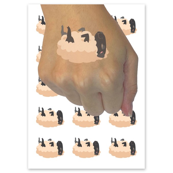 Relaxed Sleeping Lamb Sheep Temporary Tattoo Water Resistant Fake Body