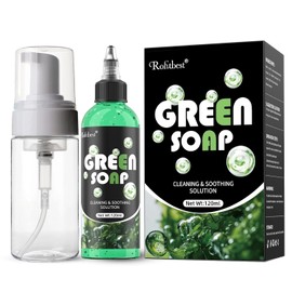 Green Tattoo Soap 4OZ with Foaming Bottle 120ml, Tattoo Supplies for Tattoos Piercings, Clean Skin Equipment