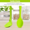 4 cucharas pequeñas de silicona multicolor antiadherentes de cocina, cuchara