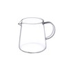 JIEJE Small Glass Pitcher 8.5 oz, Glass Creamer with Spout,
