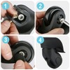 Suitcase Wheels Replacement, Pack of 4 Suitcase Replacement Wheels, Suitcase