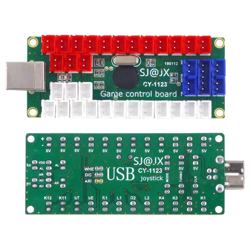 EUUEKathy SJ@JX Arcade DIY Kit 2 Players Arcade Game USB