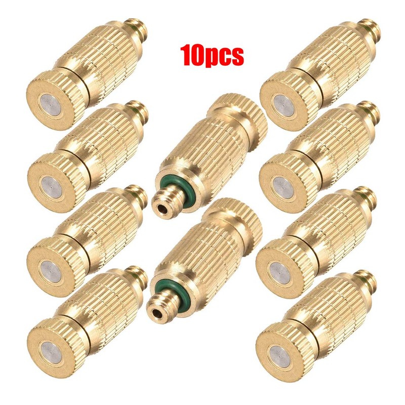 Brass Misting Nozzle, 10 Pack High Pressure Spray 10/24 UNC