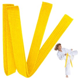 GJKLO 160 cm Judo Suit Children's Judo Belt Judo Karate Belt Martial Arts Karate Judo Cotton Taekwondo Belts Professional Karate Aikido Belt Martial Arts Belt (Yellow)
