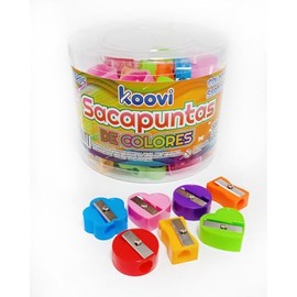 Koovi  Sacapuntas Slidos, Bote C100 PZ, afilador de lpices escolar, uso escolar o de oficina, modelo 320S                                             