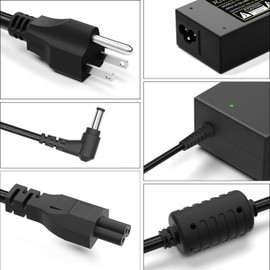 Suacopzar 90W DC19V 4.74A Laptop Charger for Asus Toshiba AC Adapter Laptop PC Computer Charger Power Cord, 3 Pin 90 Watt AC to DC 19V Switching Power Supply with 10.56ft Long Cable, 5.5x2.5mm Plug