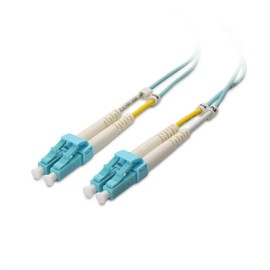 Cable Matters 10Gb 40Gb OFNP Plenum Rated Multimode Duplex 50/125 OM4 Fiber Cable (Fiber Optic Cable, LC to LC Fiber Patch Cable) 1m