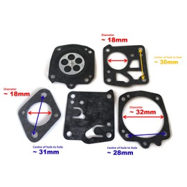 YAMASCO Carburettor Diaphram Rebuild Kit for Tillotson RK-23HS DG-5HS Jonsered Homelite Husqvarna Dolmar Partner Echo USA 18106