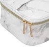 3Pcs Women Cosmetic Bag Marble Print Makeup Case Storage Handbag