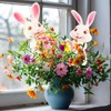 Heyigrow Easter Bunny Decorations Yard Signs Colorful Backdrop with Stakes
