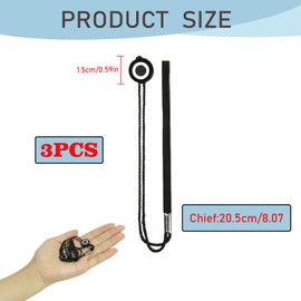 Lens Cap Holder with Cord, Pack of 3 Lens Cap Leash Universal Safety with Elastic Band Prevents Loss of Lens Cap Suitable for Sony, Nikon, Fuji, Tamron, Sigma, Olympus, Panasonic