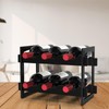 OYEFLY DIY 2 Tier Tabletop Wine Water Bottle Organizer Storage