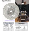 18W 5CCT Ceiling Fan Light Kit,LED Light Engine Retrofit Kit,Close