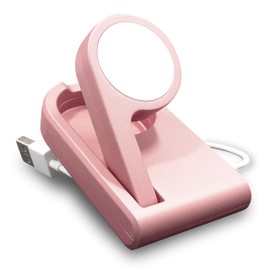 [MFI Certified] Replacement Apple iWatch Portable Magnetic Charging Dock,Foldable Design to Enable Nightstand Mode with 3ft Long USB Cable Compatible for All iWatch Models (Rose Pink)