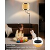 Lightdot 70IN Black Floor Lamp Dimmable Linen Shade LED Floor