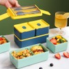 Lunch Box, 1400ml Bento Box with Spoon Fork, Stackable 2