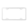 none Plain 4 Hole License Plate Frame Chrome Plated Metal
