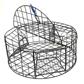 KUFA Vinyl Coated Round Crab Trap & 100' leaded Rope,11'' Red/White Float,Harness,Cliper,CRB Bag Combo (CT110+CAQ1) N