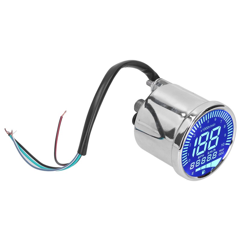 Speedometer 0‑160KM/H LCD Digital LED Speed Gauge for Motorcycle 12V