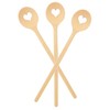 teemando Brand Wooden Cooking Spoon with Heart 30cm Round Cooking