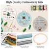 Estefanlo Embroidery Kit for Beginners-3 Sets Printed Patterns Cross Stitch