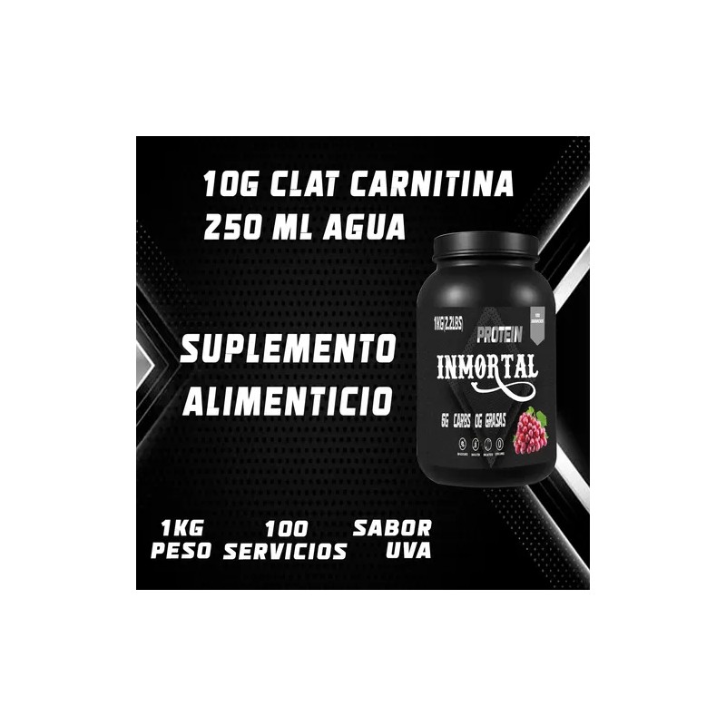 Inmortal Clacarnitina Bcaas Glutamina 1kg 100 Cu Servs