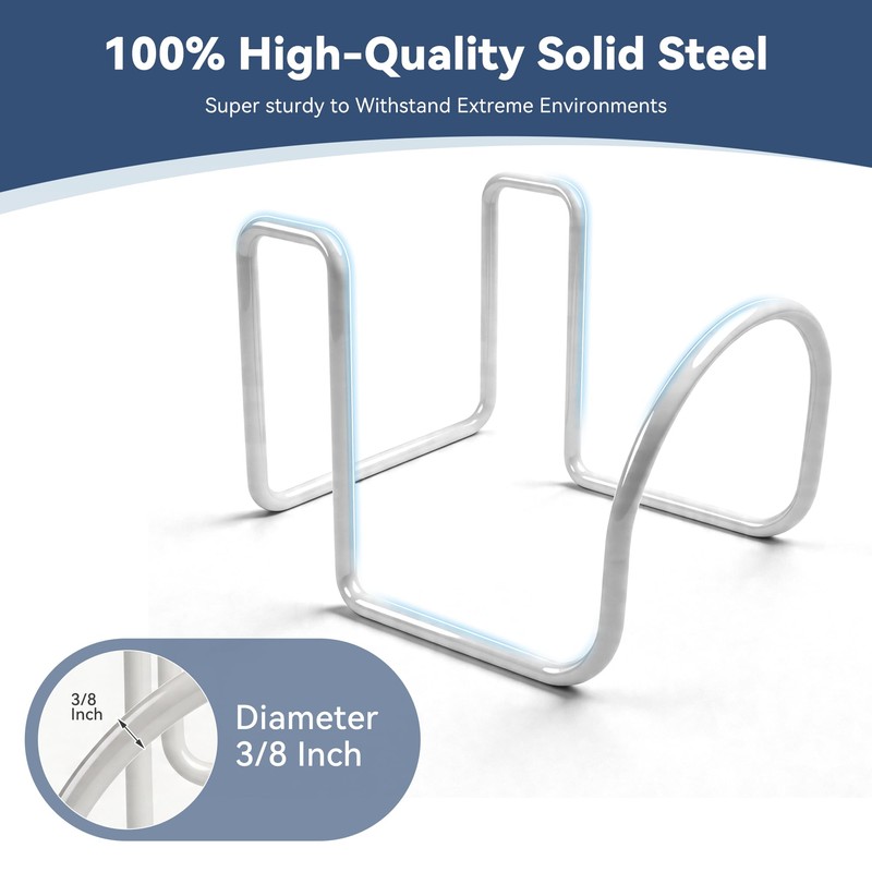 Heavy Duty Garden Hose Holder for Fence, Fits 2" Railings,