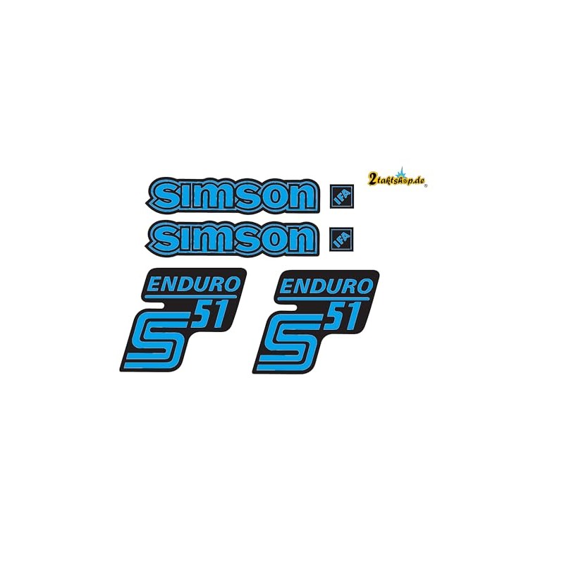 Transparent Simson S51 Enduro Sticker Set IFA | 6 Pieces