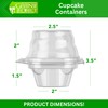 Green Direct Clear Stackable Cupcake Boxes Disposable Individual Cupcake Containers