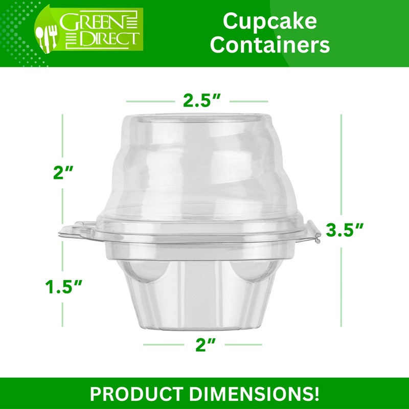 Green Direct Clear Stackable Cupcake Boxes Disposable Individual Cupcake Containers