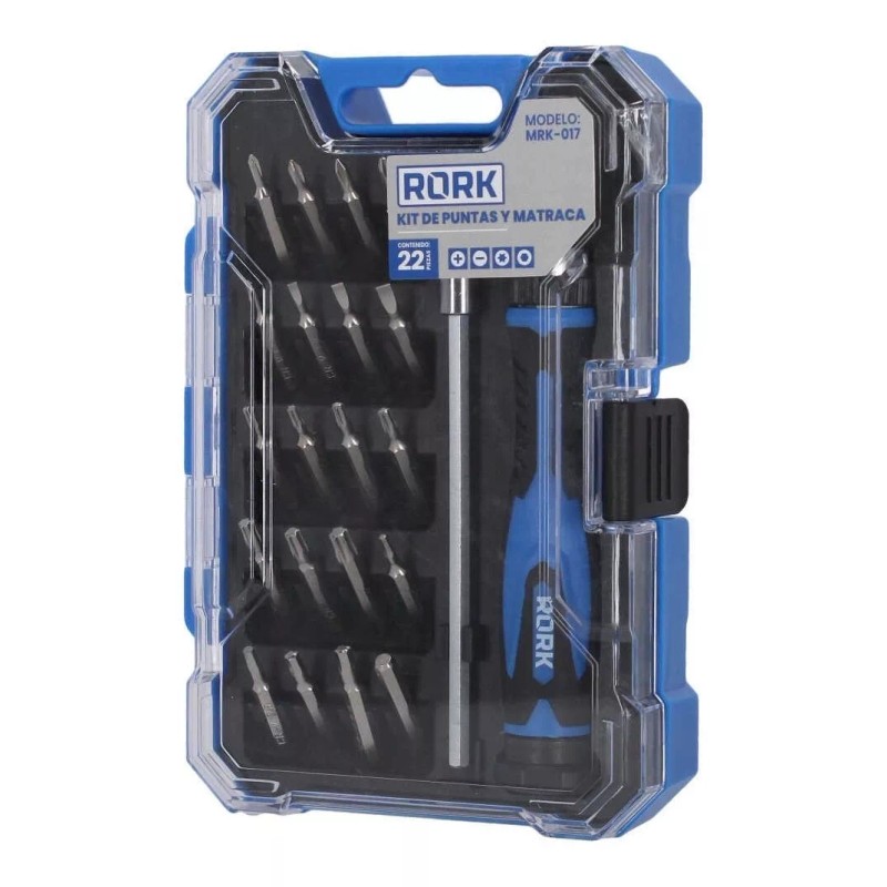 Rork Kit De Puntas Y Matraca 22 Piezas - Mrk-017