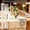 Ivory Taper Candles, 24 Pack 10 Inch Bulk Unscented 7-8