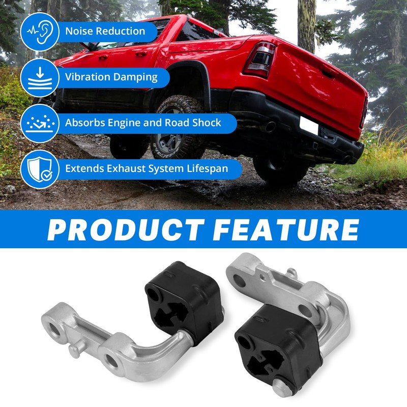 Lazenta 68275662AB Exhaust Bracket Muffler Support Rubber Isolator Hanger Assembly