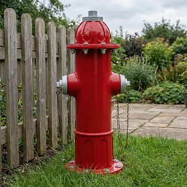 Elenon Garden Red Fire Hydrant Outdoor Statue Decorative for Dog to Peed on, 14.5" Fire Hydrant Puppy Pee Training Post, Gadrden Yard Lawn Backyard Ornament Decoration Firefighter Gift for Men